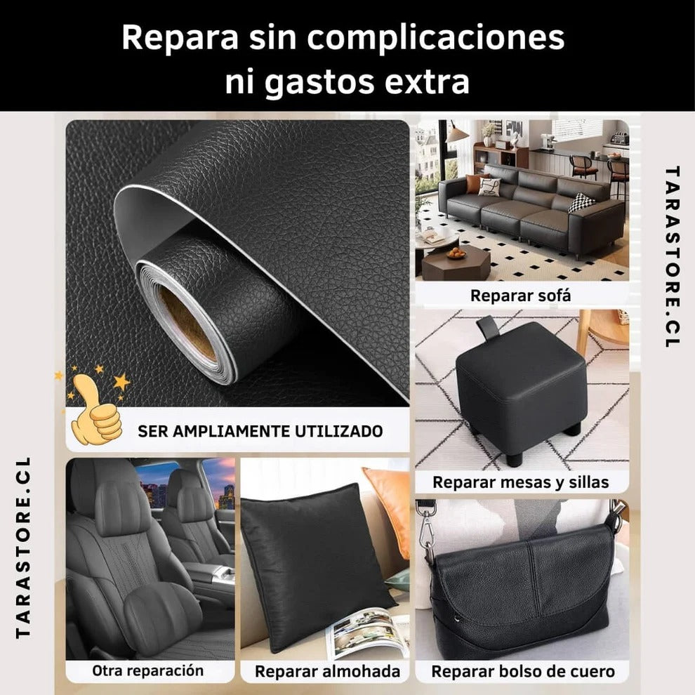 PARCHE REPARADOR DE CUERO AUTOADHESIVO 40x150CM